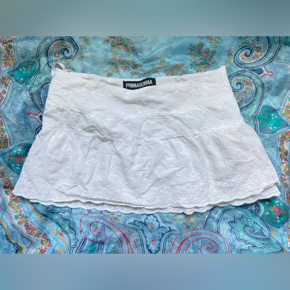 Prima Donna White Eyelet Skirt